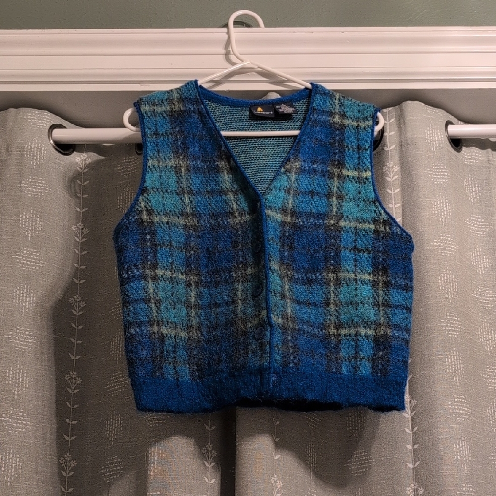 Blue Plaid Women's Vest